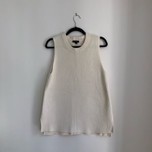 J.Crew Ribbed sleeveless crew neck sweater